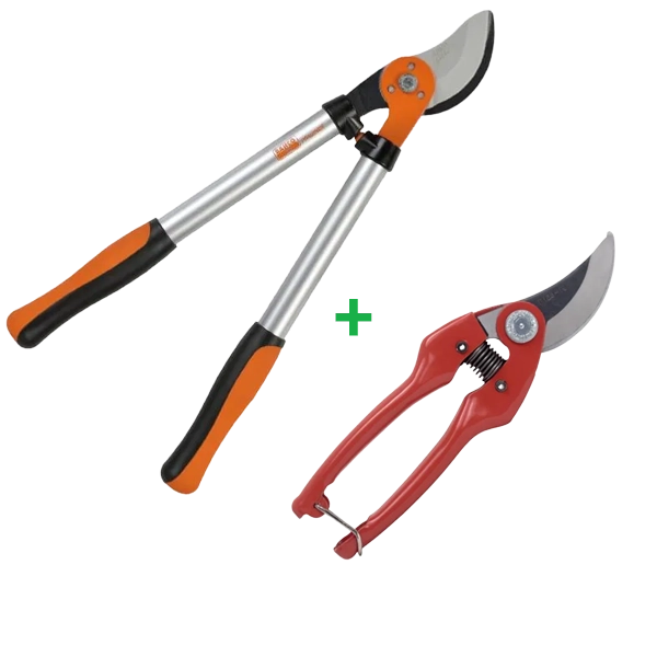 Pack élagage Petites Mains composé d'un ébrancheur et d'un sécateur BAHCO PG18-45 + P126-19